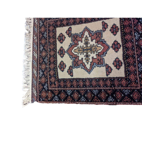 52 x 63 cm Persian Baluch Tribal Red Small Rug - Rugmaster