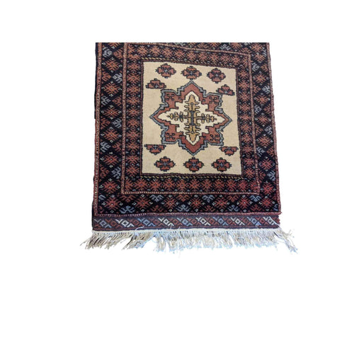 52 x 63 cm Persian Baluch Tribal Red Small Rug - Rugmaster