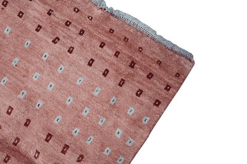 143 x 105 Gabbeh Tribal Wool Rugs Handmade Pink - Rugoutlet