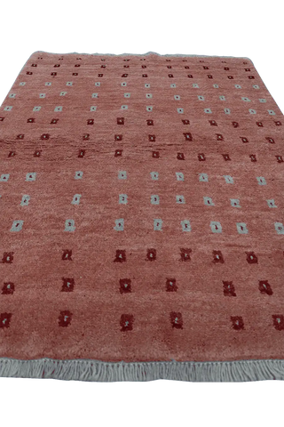 143 x 105 Gabbeh Tribal Wool Rugs Handmade Pink - Rugoutlet