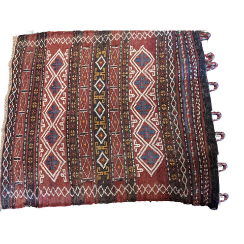 55 x 57 cm Sumak Traditional Red Small Rug - Rugoutlet