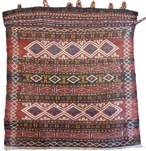 55 x 57 cm Sumak Traditional Red Small Rug - Rugoutlet