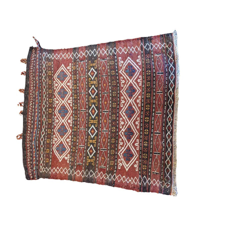 55 x 57 cm Sumak Traditional Red Small Rug - Rugmaster