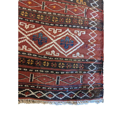 55 x 57 cm Sumak Traditional Red Small Rug - Rugoutlet