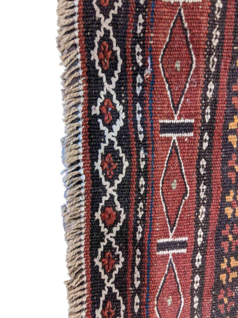 55 x 57 cm Sumak Traditional Red Small Rug - Rugmaster