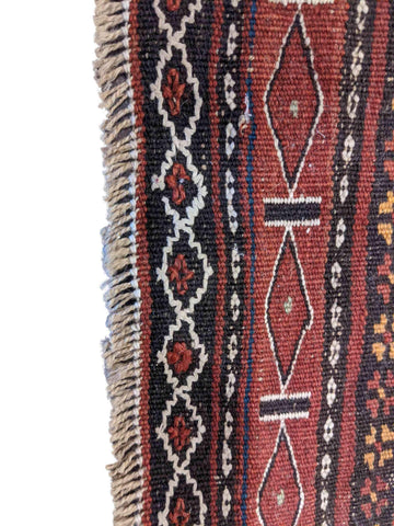55 x 57 cm Sumak Traditional Red Small Rug - Rugmaster