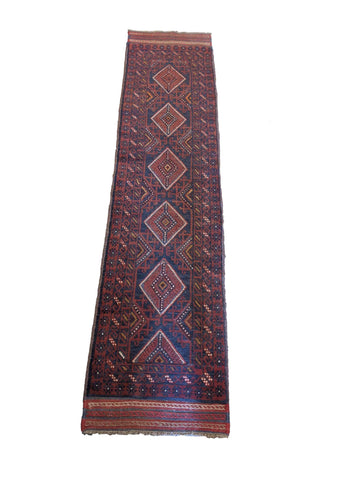 57 x 247 cm Afghan Mushwani Tribal Orange Rug - Rugoutlet