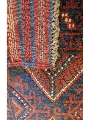 57 x 247 cm Afghan Mushwani Tribal Orange Rug - Rugoutlet