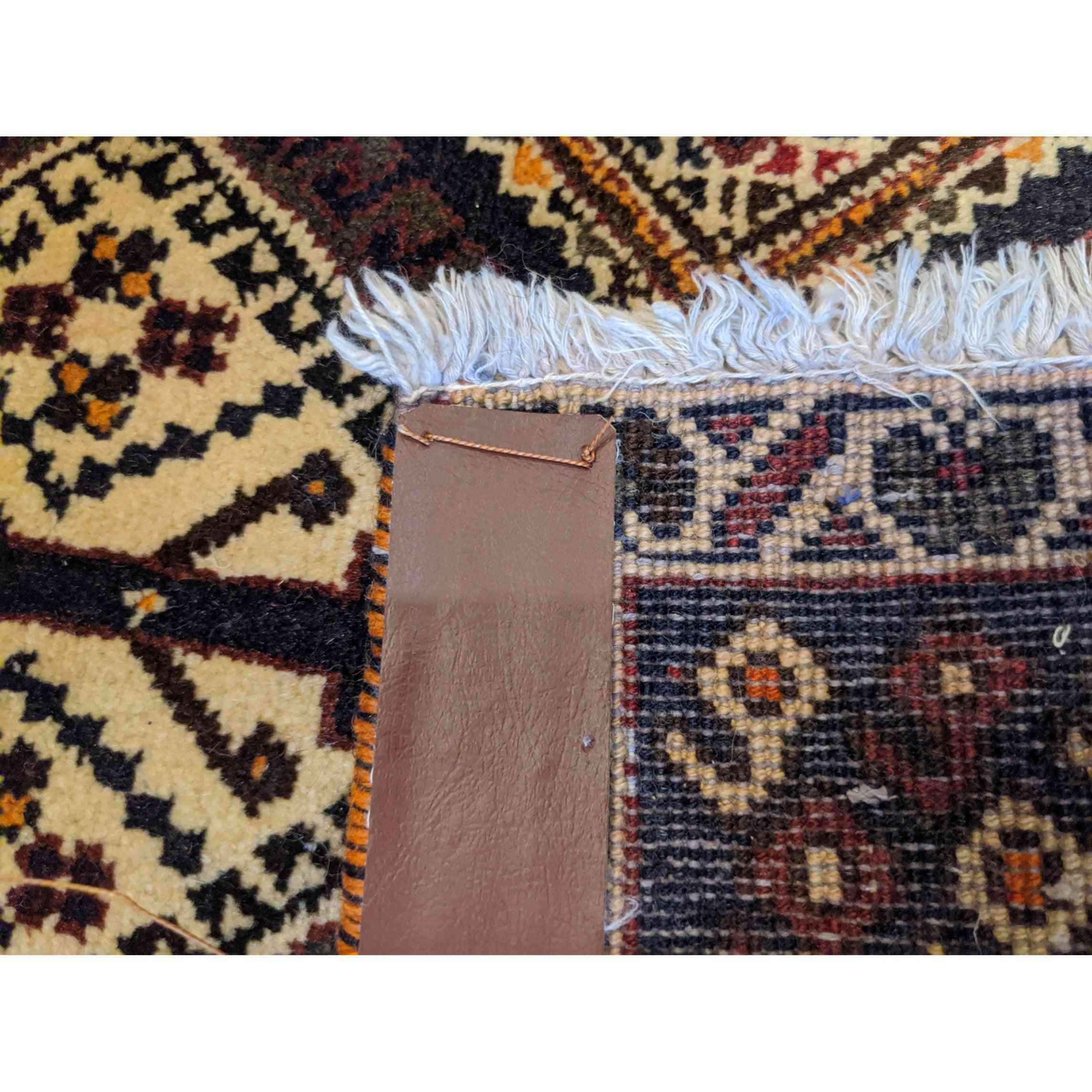 59 x 50 cm Persian Baluch Tribal Brown Small Rug - Rugoutlet