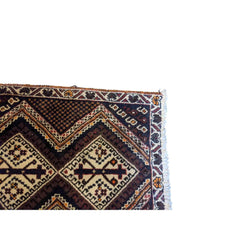 59 x 50 cm Persian Baluch Tribal Brown Small Rug - Rugmaster