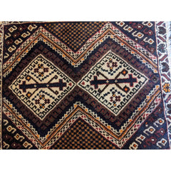 59 x 50 cm Persian Baluch Tribal Brown Small Rug - Rugmaster