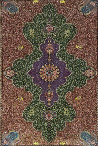 Silk effect Natural Silk Fringe Rug 180cm x 120cm