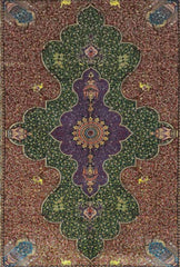 Silk effect Natural Silk Fringe Rug 180cm x 120cm