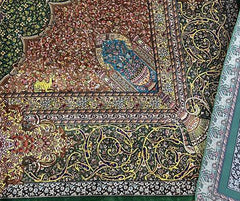 Silk effect Natural Silk Fringe Rug 180cm x 120cm