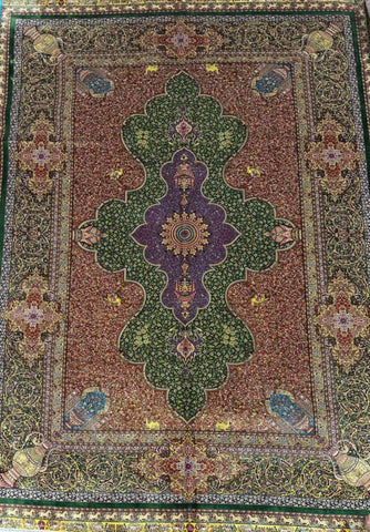 Silk effect Natural Silk Fringe Rug 180cm x 120cm