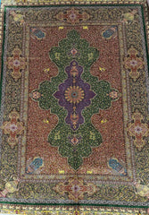 Silk effect Natural Silk Fringe Rug 180cm x 120cm