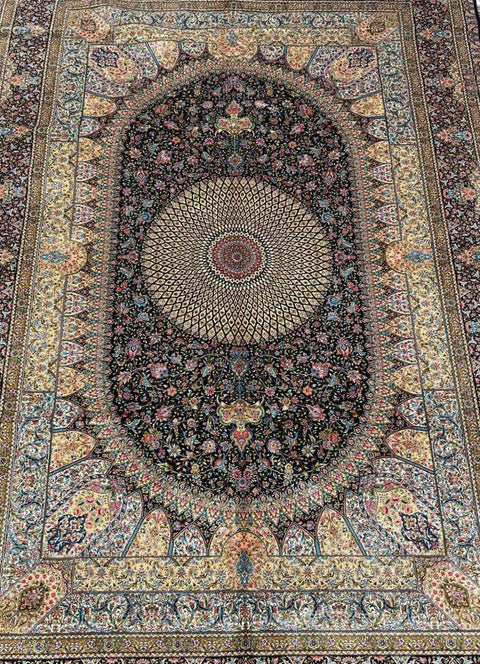 Persian Qum Handmade Silk Rug - 100 cm x 150 cm