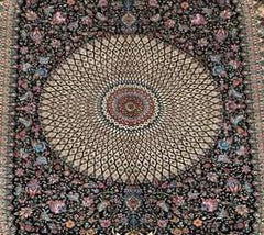 Silk Effect Natural Silk Fringe Rug (1m x 1.5m)