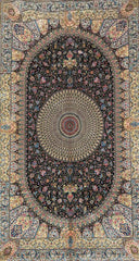 Silk Effect Natural Silk Fringe Rug (1m x 1.5m)