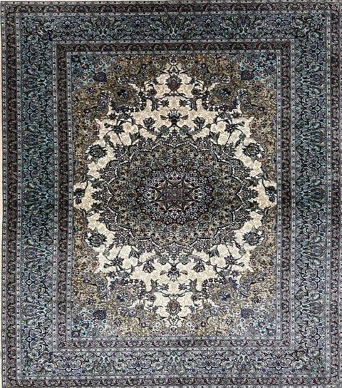 Silk Effect Natural Silk Fringe Rug (1m x 1.5m) – Design 6