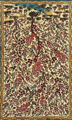 Silk Effect Natural Silk Fringe Rug (1m x 1.5m)