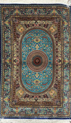 Silk Effect Natural Silk Fringe Rug 255 cm x 155 cm