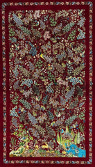 Silk Effect Natural Silk Fringe Rug (1m x 1.5m)