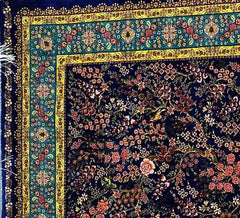 Silk Effect Natural Silk Fringe Rug (1m x 1.5m)