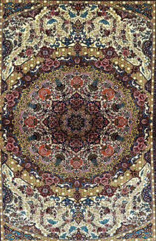 Persian Qum Handmade Silk Rug - 100 cm x 150 cm