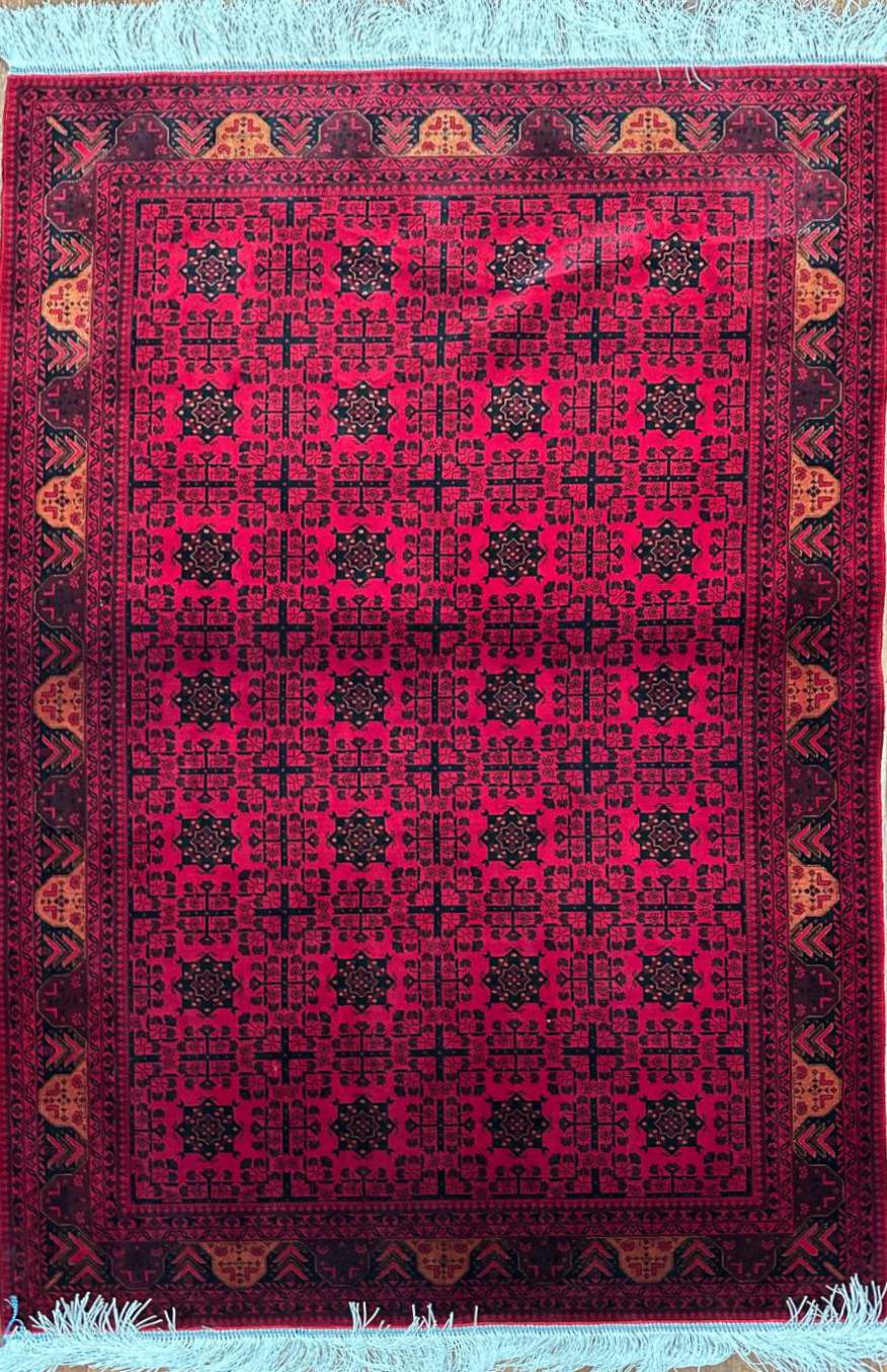 Baluch Hand-Knotted Wool Rug 100 cm x 150 cm (4.9 x 3.2 ft)