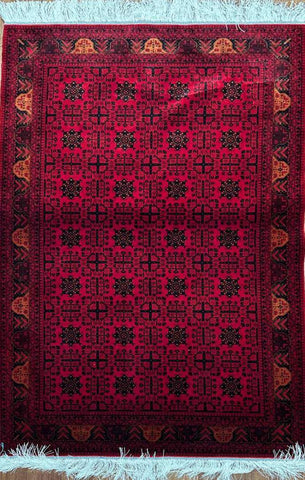 Baluch Hand-Knotted Wool Rug 100 cm x 150 cm (4.9 x 3.2 ft)