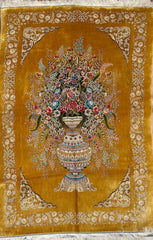 ilk Effect Natural Silk Fringe Rug 255 cm x 155 cm