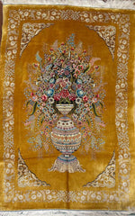 ilk Effect Natural Silk Fringe Rug 255 cm x 155 cm