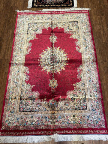 Persian Qum Handmade Silk Rug - 100 cm x 150 cm