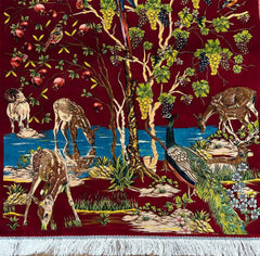 Silk Effect Natural Silk Rug 130 cm x 80 cm ( 4.2 x 2.6 ft)