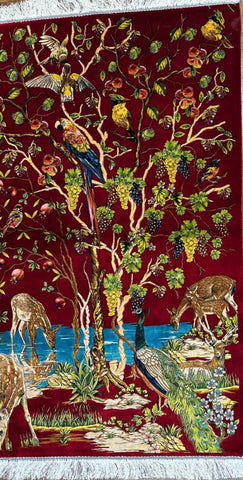 Silk Effect Natural Silk Rug 130 cm x 80 cm ( 4.2 x 2.6 ft)