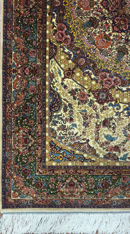 Persian Qum Handmade Silk Rug - 100 cm x 150 cm
