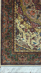 Silk Effect Natural Silk Fringe Rug (1m x 1.5m)