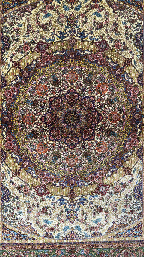 Persian Qum Handmade Silk Rug - 100 cm x 150 cm