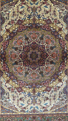 Persian Qum Handmade Silk Rug - 100 cm x 150 cm