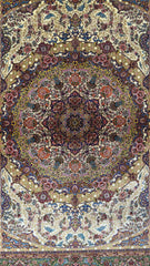 Silk Effect Natural Silk Fringe Rug (1m x 1.5m)