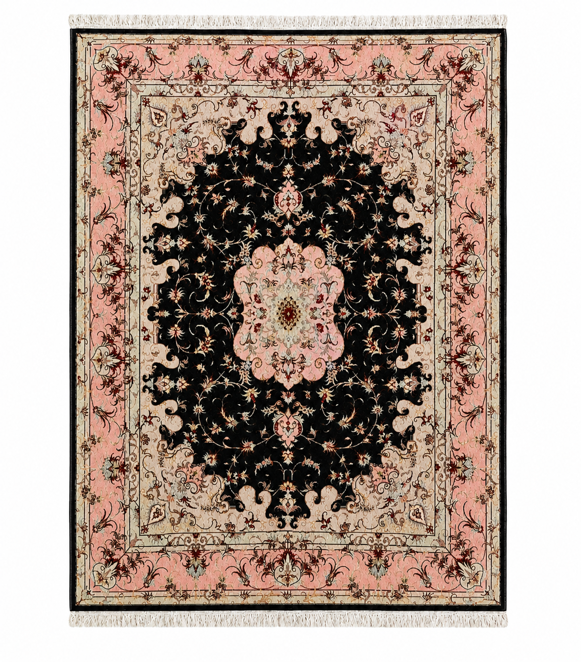 Tabriz Silk and Wool Rug 200 x 150 cm (6.56 x 4.92 ft)