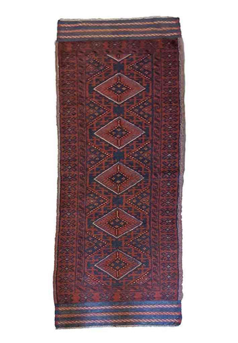 60 x 240 cm Afghan Mushwani Tribal Orange Rug - Rugoutlet