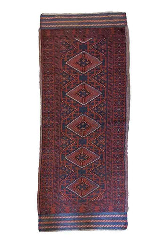 60 x 240 cm Afghan Mushwani Tribal Orange Rug - Rugoutlet