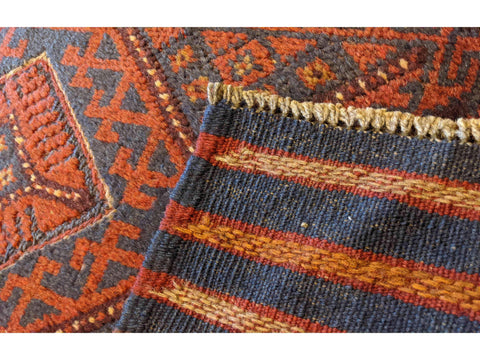 60 x 240 cm Afghan Mushwani Tribal Orange Rug - Rugoutlet