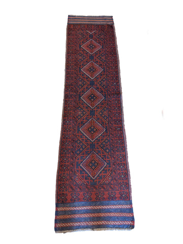 60 x 240 cm Afghan Mushwani Tribal Orange Rug - Rugoutlet