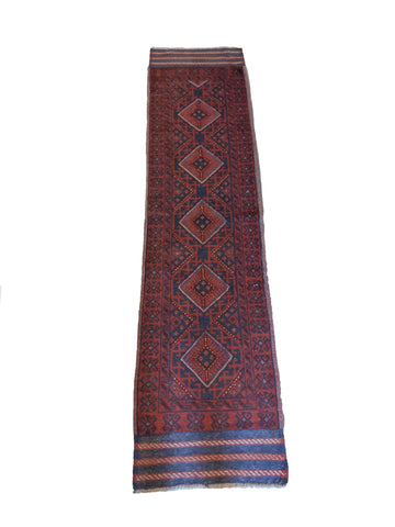 60 x 240 cm Afghan Mushwani Tribal Orange Rug - Rugoutlet