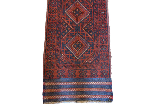 60 x 240 cm Afghan Mushwani Tribal Orange Rug - Rugoutlet