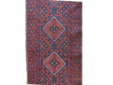 60 x 240 cm Afghan Mushwani Tribal Orange Rug - Rugoutlet