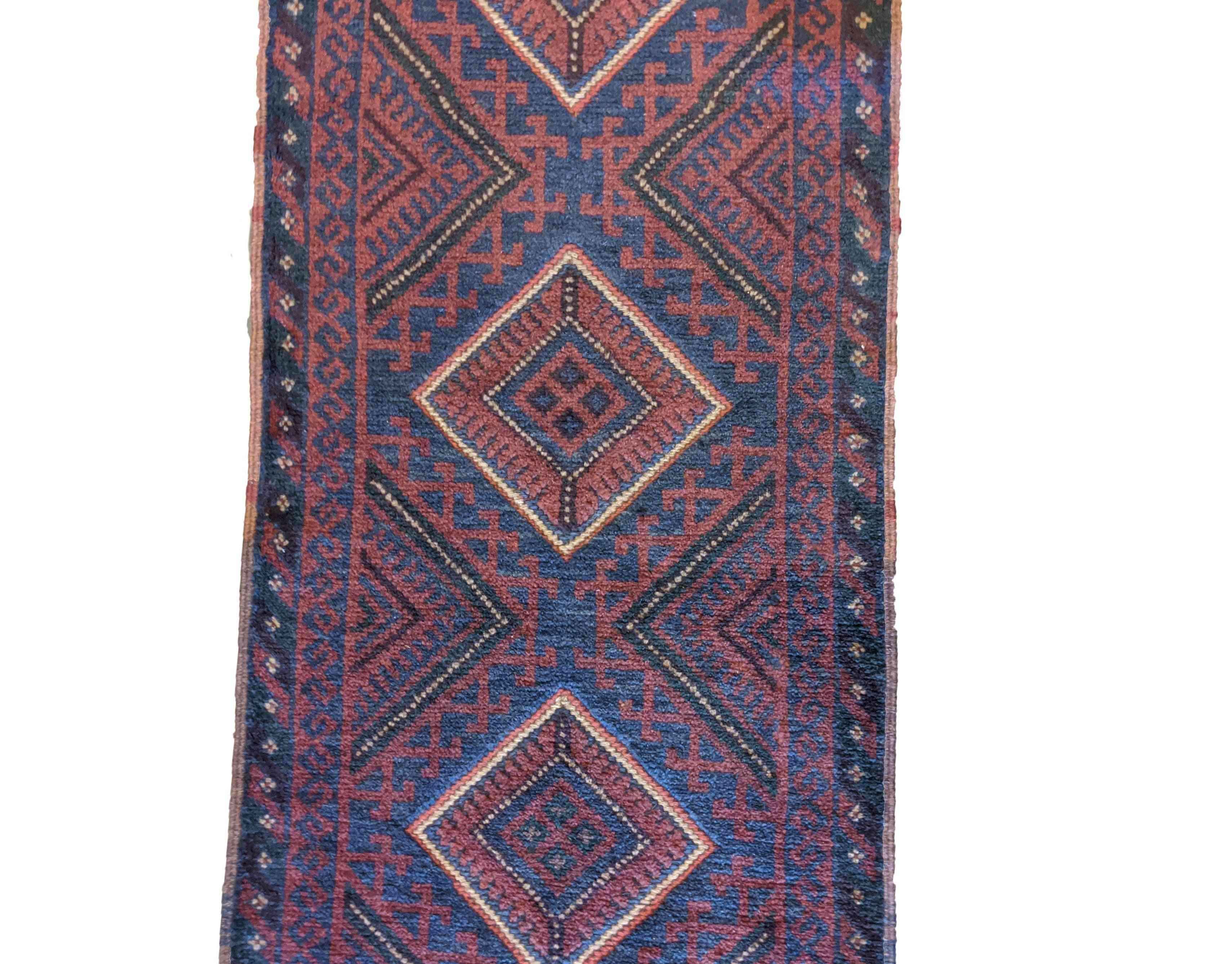 60 x 260 cm Afghan Mushwani Tribal Red Rug - Rugmaster